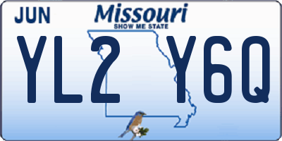 MO license plate YL2Y6Q
