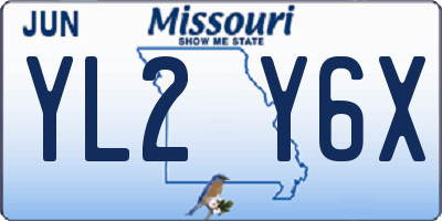 MO license plate YL2Y6X