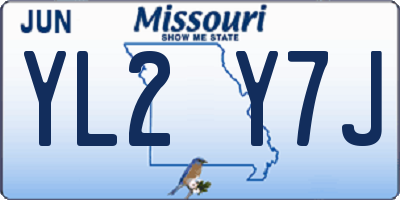 MO license plate YL2Y7J