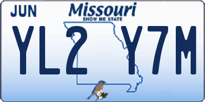 MO license plate YL2Y7M