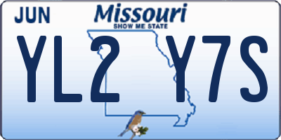 MO license plate YL2Y7S