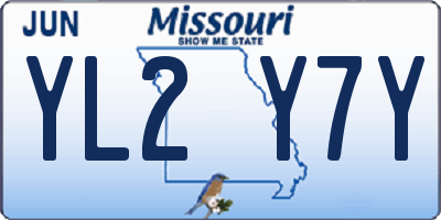 MO license plate YL2Y7Y