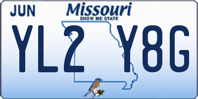 MO license plate YL2Y8G