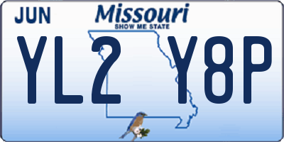 MO license plate YL2Y8P