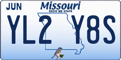 MO license plate YL2Y8S
