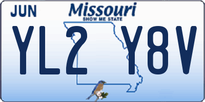 MO license plate YL2Y8V