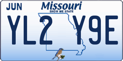 MO license plate YL2Y9E