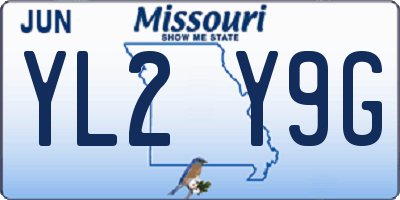 MO license plate YL2Y9G