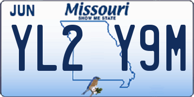 MO license plate YL2Y9M