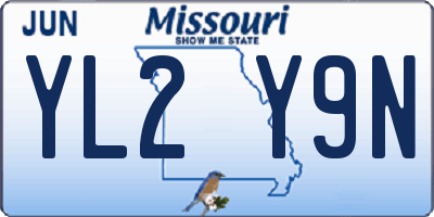 MO license plate YL2Y9N