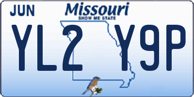 MO license plate YL2Y9P