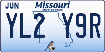 MO license plate YL2Y9R