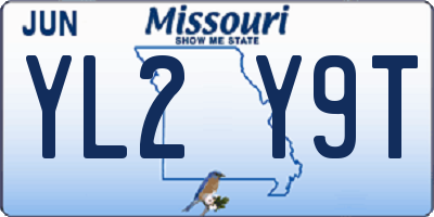 MO license plate YL2Y9T