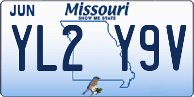 MO license plate YL2Y9V