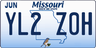 MO license plate YL2Z0H