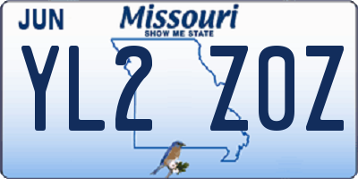 MO license plate YL2Z0Z