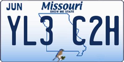 MO license plate YL3C2H