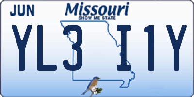 MO license plate YL3I1Y