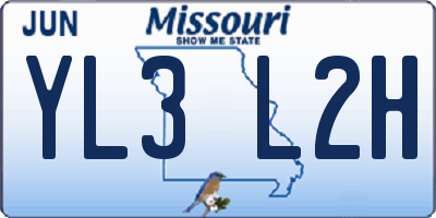MO license plate YL3L2H