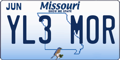 MO license plate YL3M0R