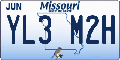MO license plate YL3M2H