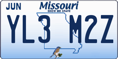 MO license plate YL3M2Z