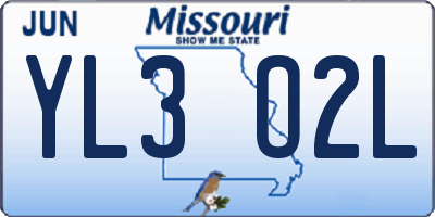 MO license plate YL3O2L