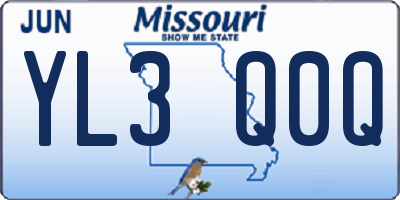 MO license plate YL3Q0Q