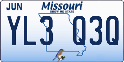MO license plate YL3Q3Q
