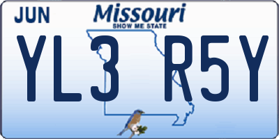 MO license plate YL3R5Y