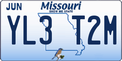 MO license plate YL3T2M
