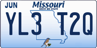 MO license plate YL3T2Q