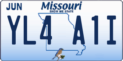 MO license plate YL4A1I