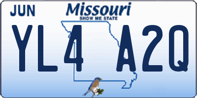 MO license plate YL4A2Q