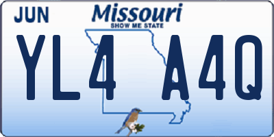 MO license plate YL4A4Q