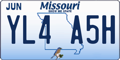 MO license plate YL4A5H