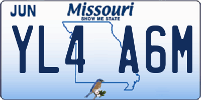 MO license plate YL4A6M