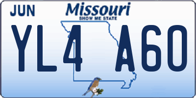 MO license plate YL4A6O