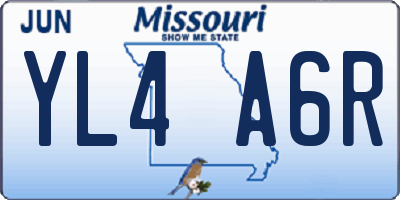 MO license plate YL4A6R