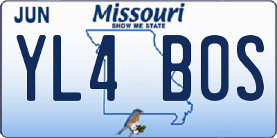 MO license plate YL4B0S