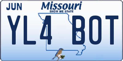 MO license plate YL4B0T