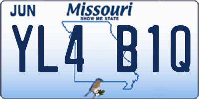 MO license plate YL4B1Q
