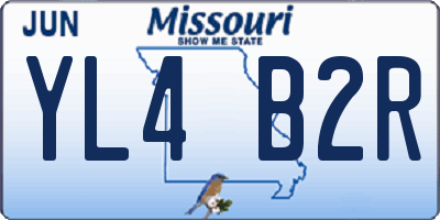 MO license plate YL4B2R