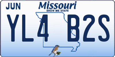 MO license plate YL4B2S