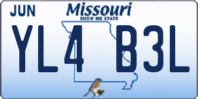 MO license plate YL4B3L