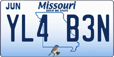 MO license plate YL4B3N