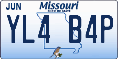 MO license plate YL4B4P
