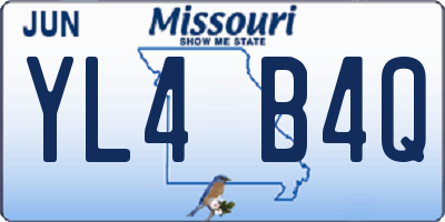 MO license plate YL4B4Q