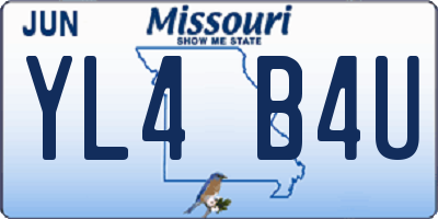 MO license plate YL4B4U