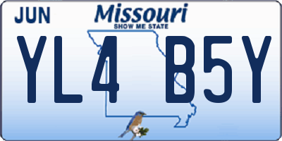 MO license plate YL4B5Y